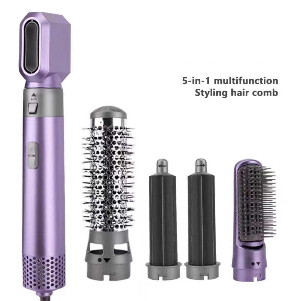 5-in-1 Hot Air Styling Brush | Curling Iron, Hair Dryer & More